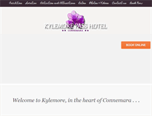 Tablet Screenshot of kylemore-pass-hotel-connemara.com